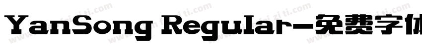 YanSong Regular字体转换